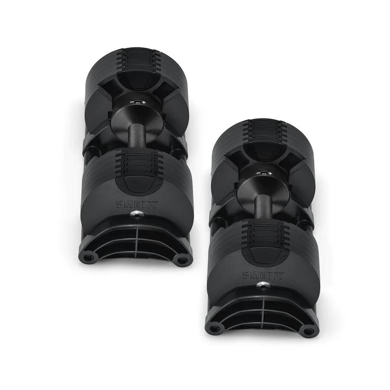 Nuobells - 5-50lb Adjustable Dumbbell Pair - Matte Black