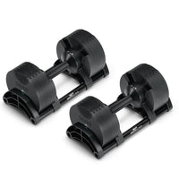 Nuobells - 5-50lb Adjustable Dumbbell Pair - Matte Black
