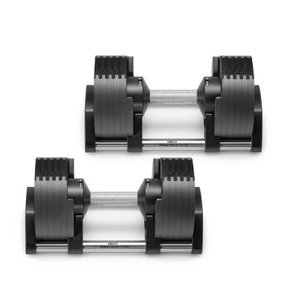 Nuobells - 5-50lb Adjustable Dumbbell Pair & Bench Combo