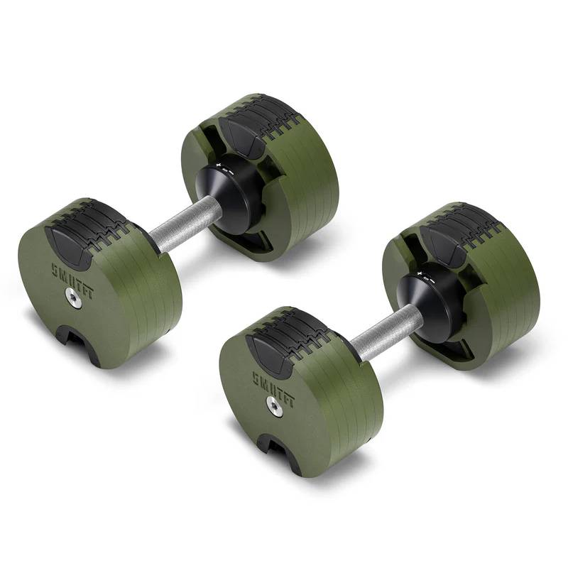 Nuobells - 5-50lb Adjustable Dumbbell Pair - Tactical