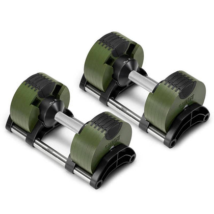 Nuobells - 5-50lb Adjustable Dumbbell Pair - Tactical