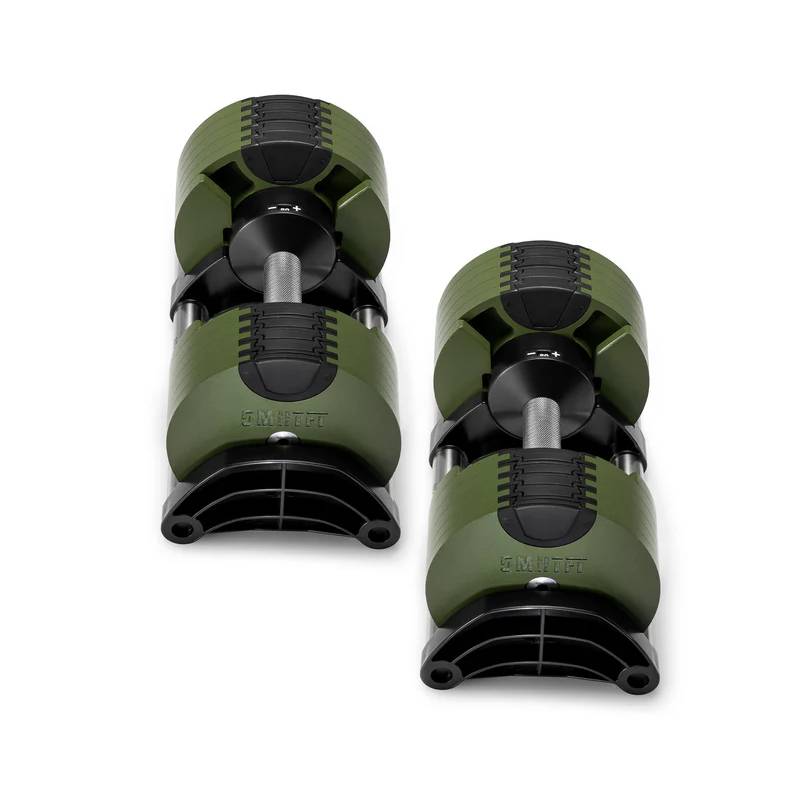 Nuobells - 5-50lb Adjustable Dumbbell Pair - Tactical