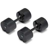 Nuobells - 5-80lb Adjustable Dumbbell Pair - Matte Black