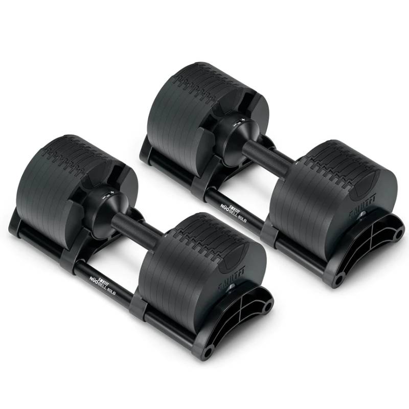 Nuobells - 5-80lb Adjustable Dumbbell Pair - Matte Black