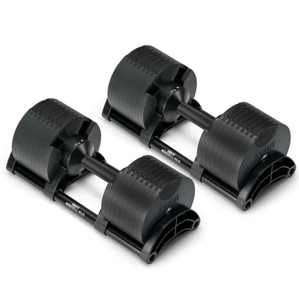 Nuobells - 5-80lb Adjustable Dumbbell Pair - Matte Black