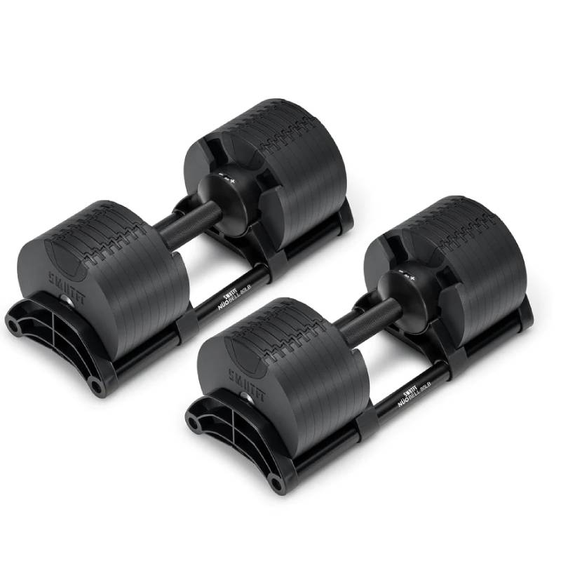 Nuobells - 5-80lb Adjustable Dumbbell Pair - Matte Black