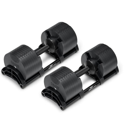 Nuobells - 5-80lb Adjustable Dumbbell Pair - Matte Black