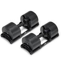 Nuobells - 5-80lb Adjustable Dumbbell Pair - Matte Black
