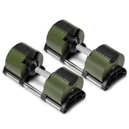 Nuobells - 5-80lb Adjustable Dumbbell Pair - Tactical
