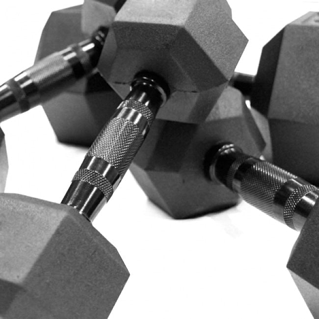 17.5lb Virgin Rubber Hex Dumbbell Low Odour SDVR-17-5