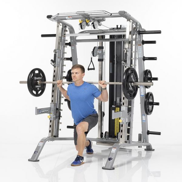 TuffStuff Fitness EVOLUTION SMITH MACHINE / HALF CAGE ENSEMBLE (CSM-725WS)