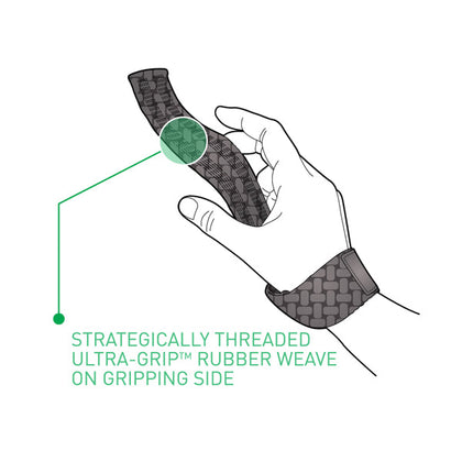 PRO-92 ULTRA-GRIP RUBBERIZED LIFTING STRAPS (BLACK)