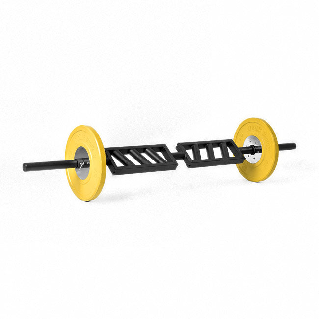 XM FITNESS Black Steel Swiss Bar Angled