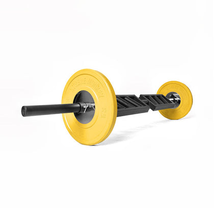 XM FITNESS Black Steel Swiss Bar Angled