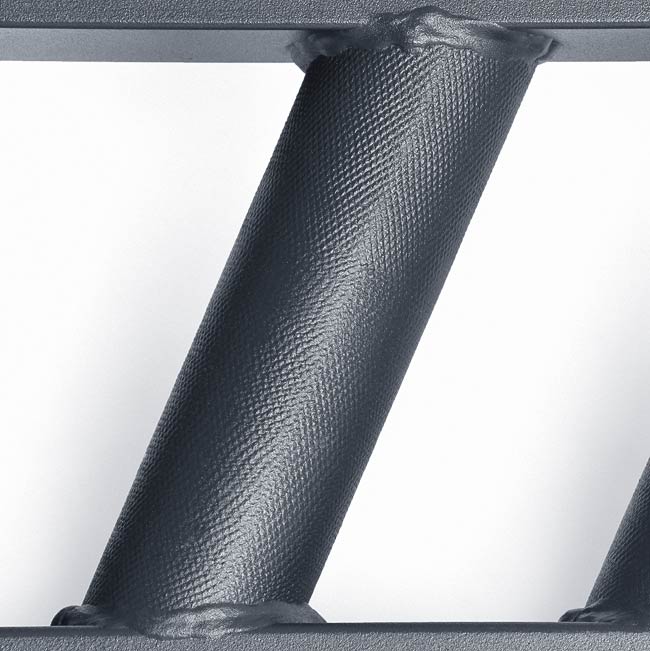 XM FITNESS Black Steel Swiss Bar Angled