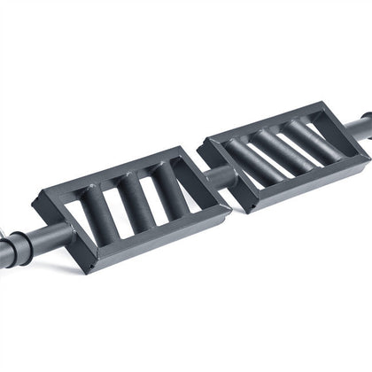 XM FITNESS Black Steel Swiss Bar Angled