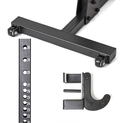 XM FITNESS Commercial H-Base Squat Stands Pair